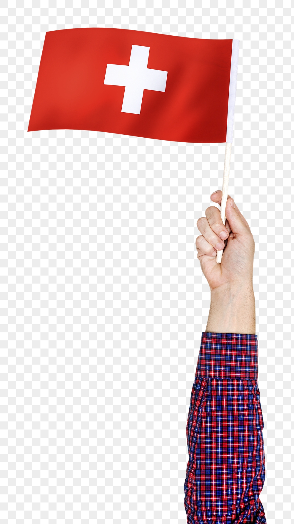 Png Switzerland's flag in hand | Free PNG - rawpixel