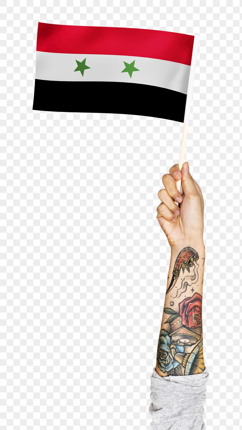 Png Syria's flag, tattooed hand | Free PNG - rawpixel