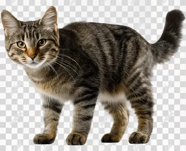 PNG Tabby Cat on Transparent Background PNG Tabby Cat on Transparent Background