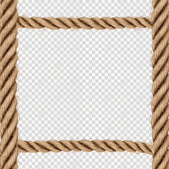 PNG Tan Braided Rope Frame