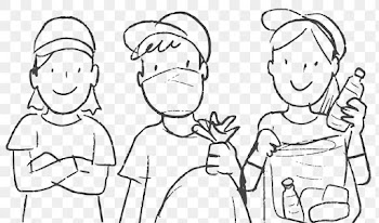 PNG tecycle doodle hands holding trashes, eco… | Free stock illustration | High Resolution graphic