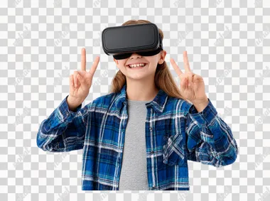 PNG Teenager Enjoying Virtual Reality Experience PNG Teenager Enjoying Virtual Reality Experience