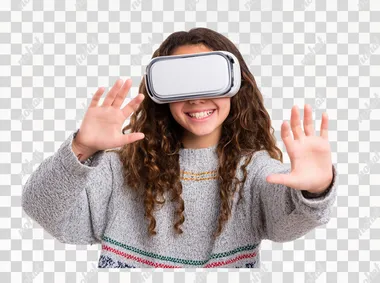 PNG Teenager Experiencing Virtual Reality PNG Teenager Experiencing Virtual Reality