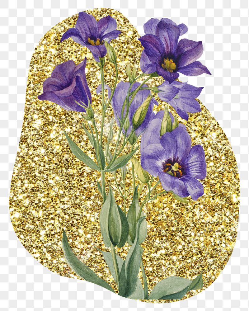 Png Texas bluebell flower badge | Free PNG - rawpixel