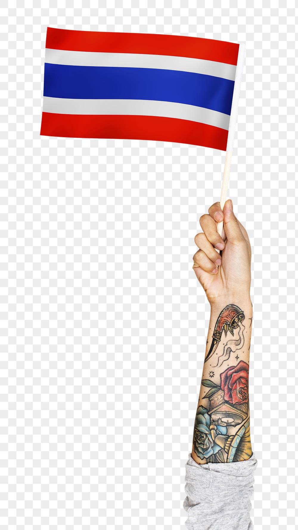 Png Thailand's flag, tattooed hand | Free PNG - rawpixel