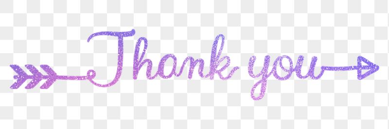 PNG thank you, glittery purple | Free PNG - rawpixel
