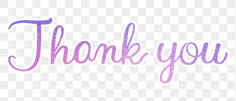 PNG thank you, glittery purple | Free PNG - rawpixel