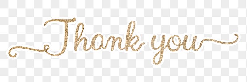 PNG thank you, gold glittery | Free PNG - rawpixel