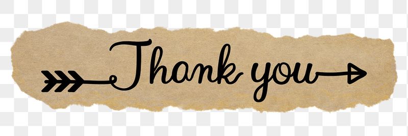 PNG thank you word, ripped | Free PNG - rawpixel