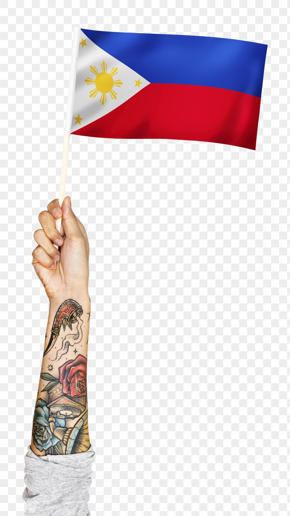 Png the Philippines's flag in tattooed | Free PNG - rawpixel