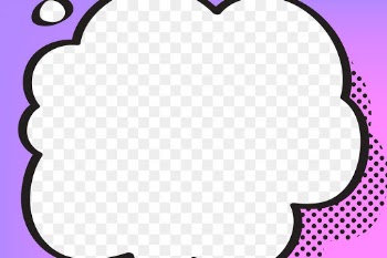 PNG thought bubble frame sticker, cartoon pop… | Free stock illustration | High Resolution graphic