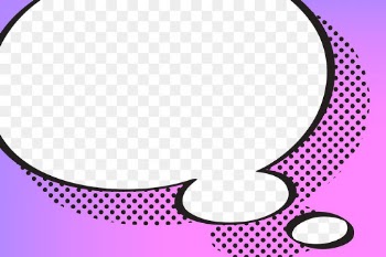 PNG thought bubble frame sticker, cartoon pop… | Free stock illustration | High Resolution graphic