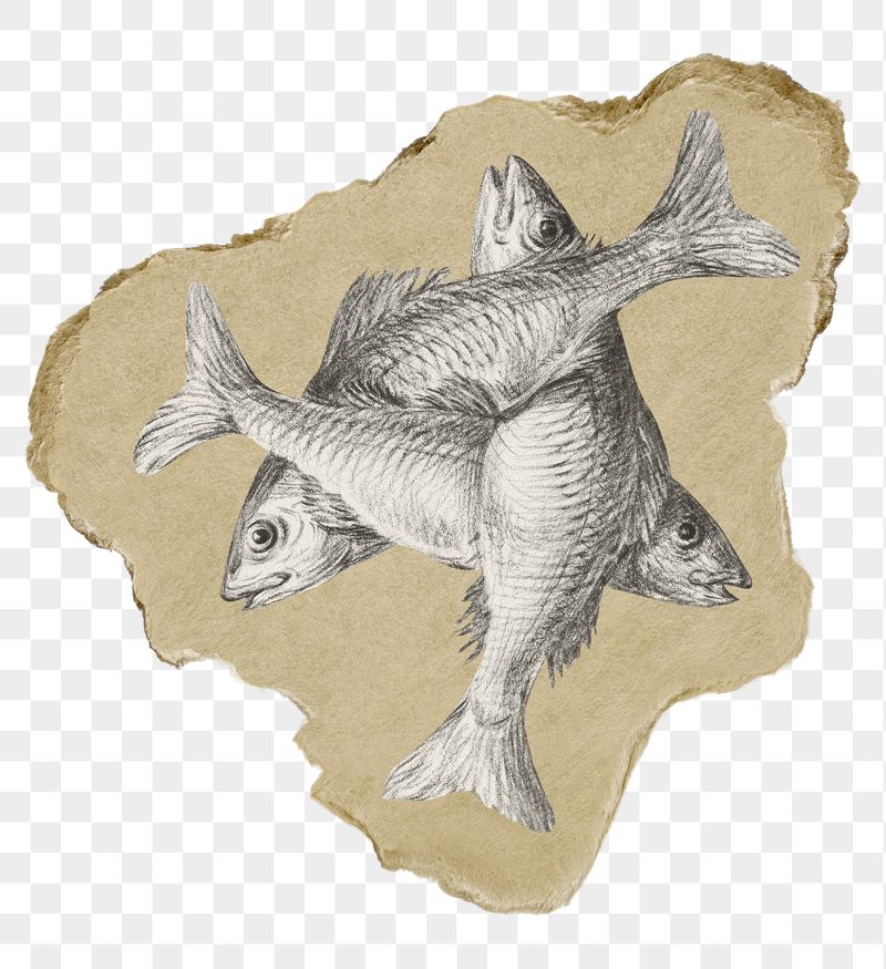 Png three fishes sticker, vintage | Free PNG - rawpixel
