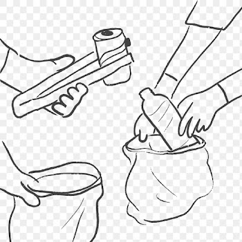 PNG trash collecting doodle, eco-friendly… | Free stock illustration | High Resolution graphic