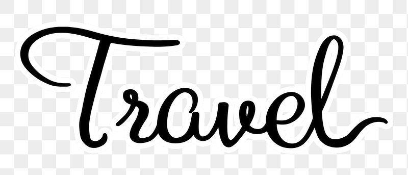 PNG travel, minimal black calligraphy, | Free PNG - rawpixel