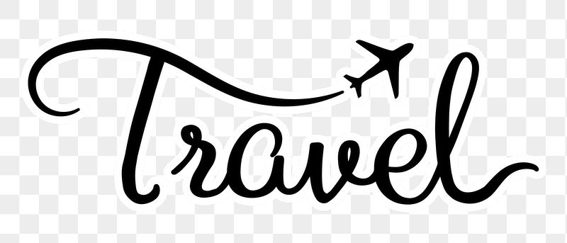 PNG travel, minimal black calligraphy, | Free PNG - rawpixel