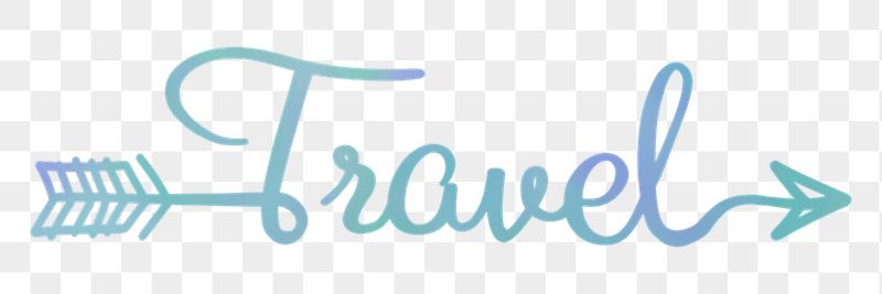 PNG travel word, blue calligraphy | Free PNG - rawpixel