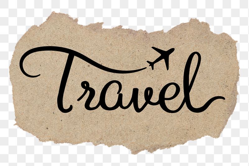 PNG travel word, ripped paper, | Free PNG - rawpixel