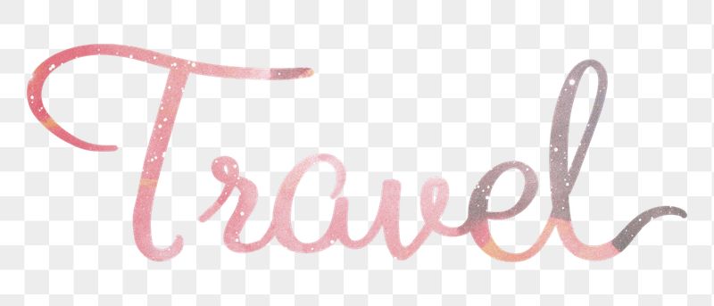PNG travel word sticker, pastel | Free PNG - rawpixel