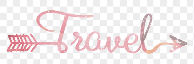 PNG travel word sticker, pastel | Free PNG - rawpixel