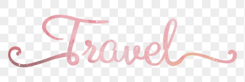 PNG travel word sticker, pastel | Free PNG - rawpixel
