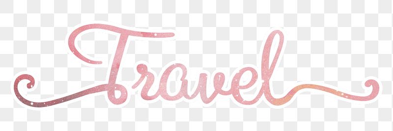 PNG travel word sticker, pastel | Free PNG - rawpixel