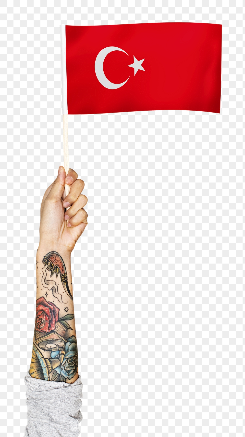 Png Turkey's flag, tattooed hand | Free PNG - rawpixel