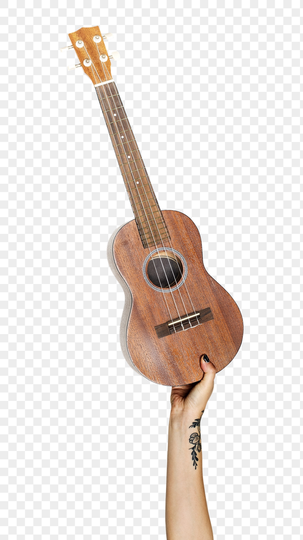 Png ukulele in hand sticker | Free PNG - rawpixel