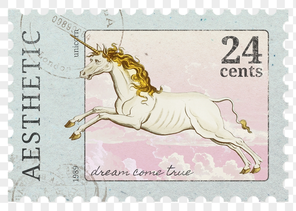 Png unicorn stamp sticker, transparent | Free PNG - rawpixel