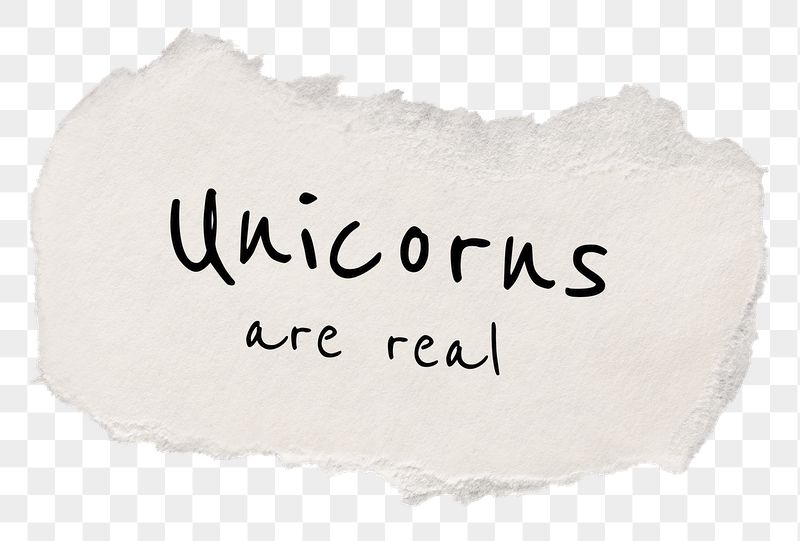 PNG unicorns are real, quote | Free PNG - rawpixel