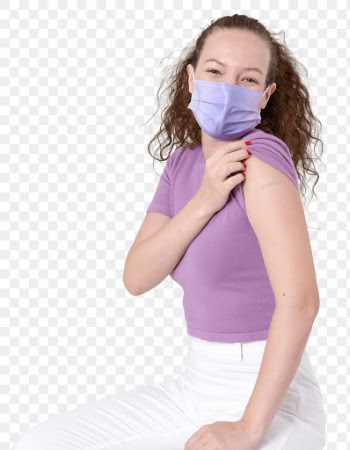 Png Vaccinated European woman mockup… | Free stock illustration | High Resolution graphic