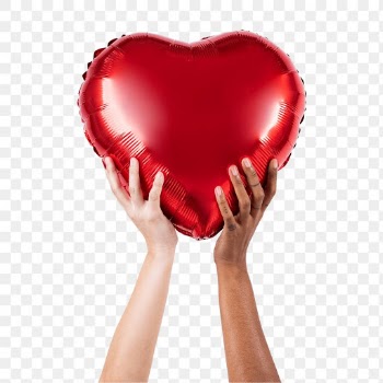 Png Valentines heart balloon mockup held by a… | Free stock illustration | High Resolution graphic