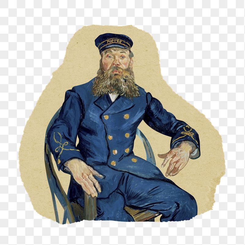 Png Van Gogh's Portrait of the Postman | Free PNG - rawpixel