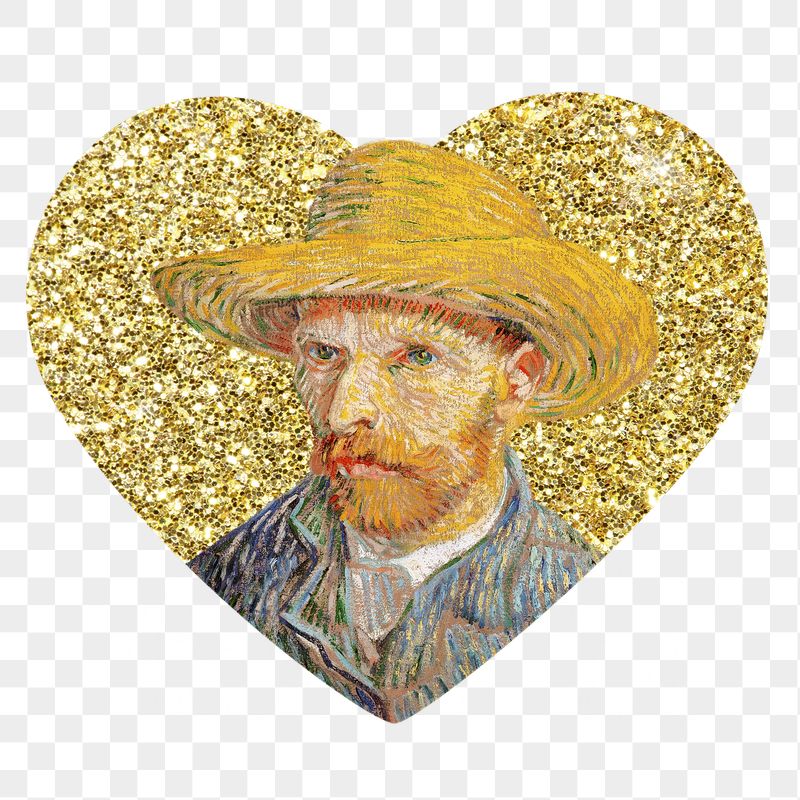 Png Van Gogh's Self-Portrait badge | Free PNG - rawpixel