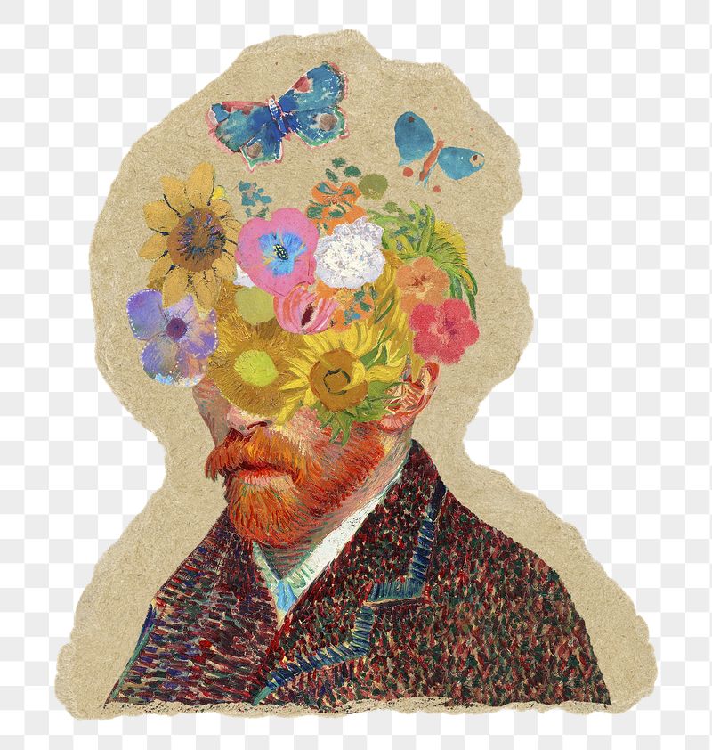 Png Van Gogh self-portrait collage | Free PNG Illustration - rawpixel