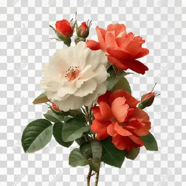 PNG Vibrant Floral Rose Bouquets on Transparent Background PNG Vibrant Floral Rose Bouquets on Transparent Background