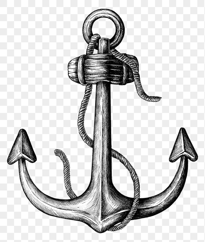 PNG vintage anchor illustration sticker, | Free PNG - rawpixel