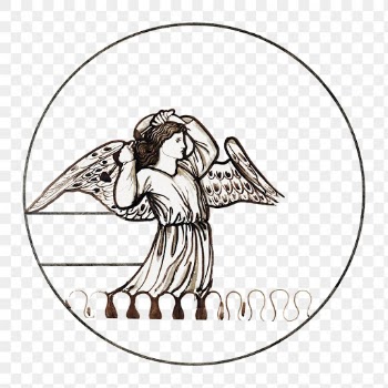 PNG vintage angel sticker, remixed from… | Free stock illustration | High Resolution graphic