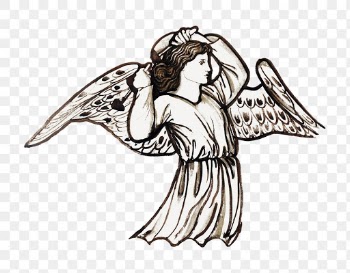 PNG vintage angel sticker, remixed from… | Free stock illustration | High Resolution graphic