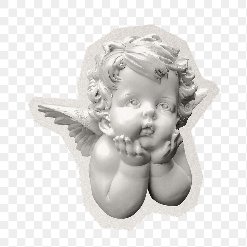 Png vintage cherub sculpture  | Free PNG - rawpixel