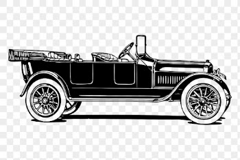 Png vintage convertible car clipart, | Free PNG - rawpixel