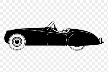 Png vintage convertible car drawing, | Free PNG - rawpixel