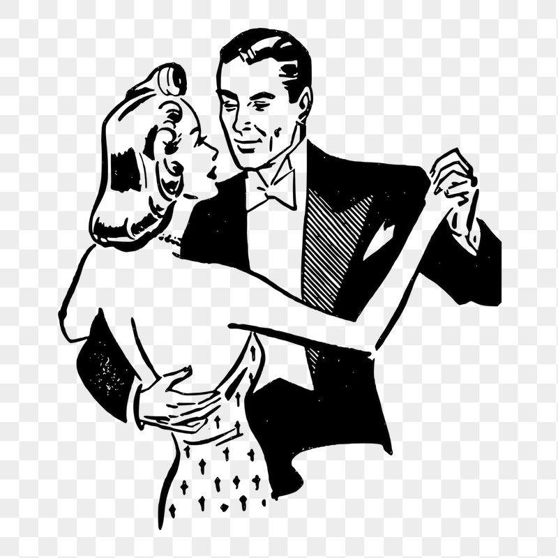 Png vintage couple dancing sticker, | Free PNG - rawpixel