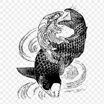 PNG vintage koi fish, animal | Free PNG Illustration - rawpixel