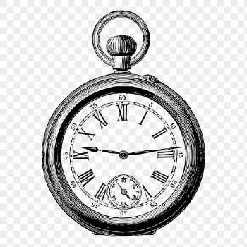 PNG vintage pocket watch clipart, | Free PNG Illustration - rawpixel
