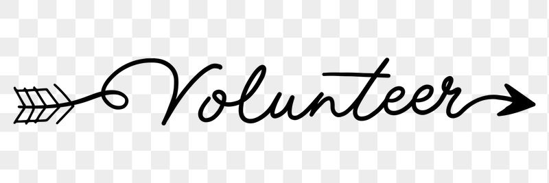 PNG volunteer, minimal black calligraphy, | Free PNG - rawpixel