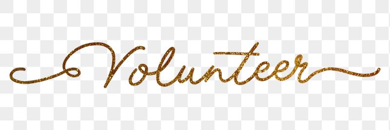 PNG volunteer word, gold glittery | Free PNG - rawpixel