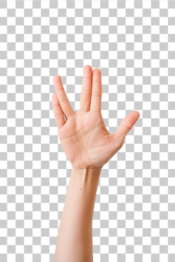 PNG Vulcan Salute Gesture from the Star Trek Universe