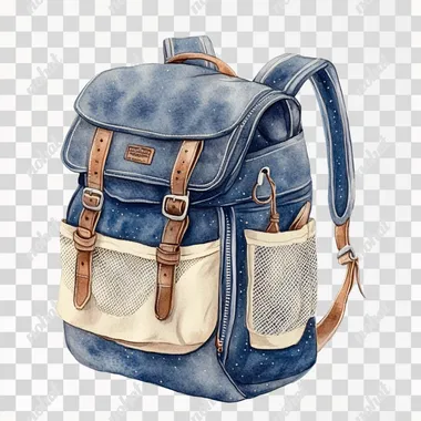PNG Watercolor Sports Backpack Illustration PNG Watercolor Sports Backpack Illustration