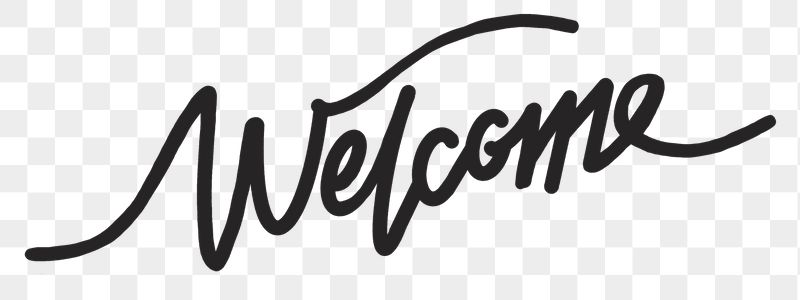 PNG welcome, minimal black calligraphy, | Free PNG - rawpixel
